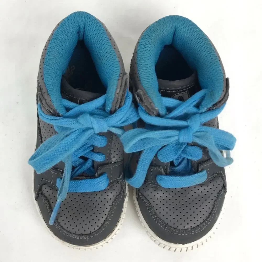 Skechers Gray Blue High Top Sneakers Toddler Sz 6